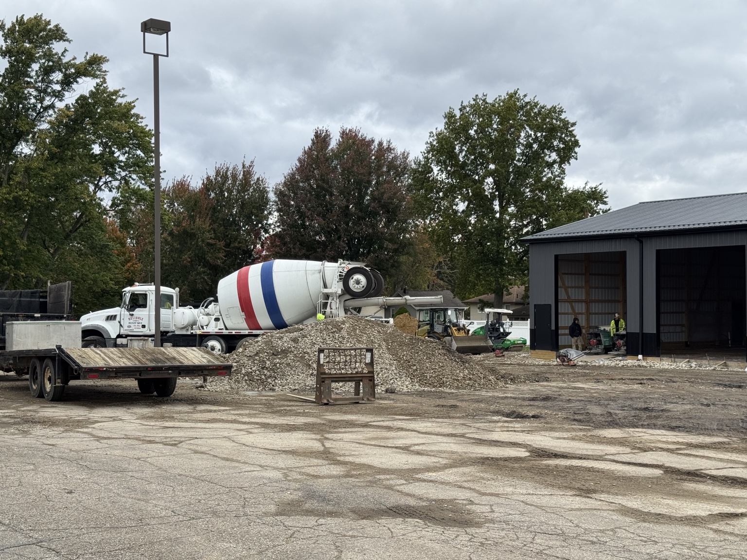 Concrete and exterior site work at PROFLEX commercial storage solutions Akron Ohio
